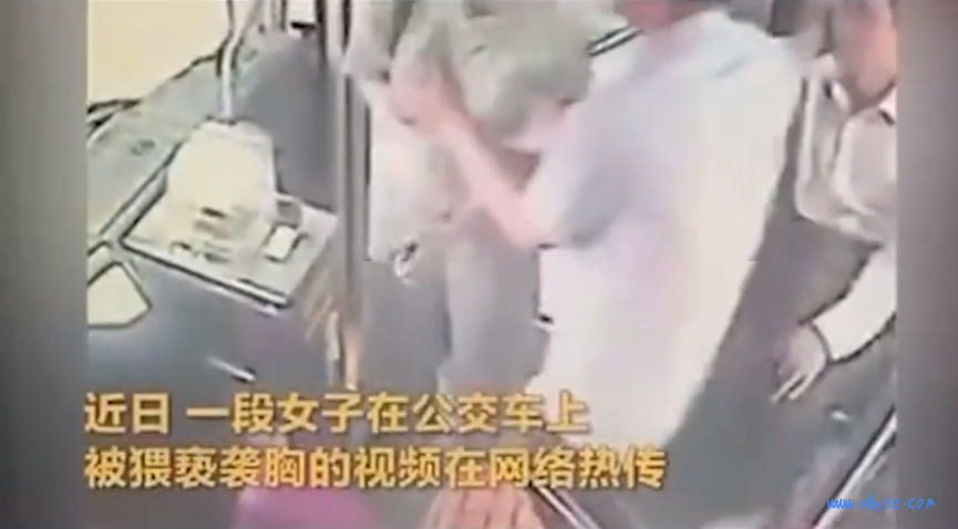 女子没穿内衣乘公交，竟被色狼当众袭胸！